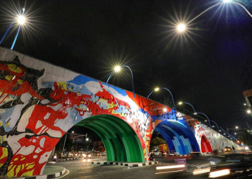 Flyover penuh seni yang cakep bangettttttt