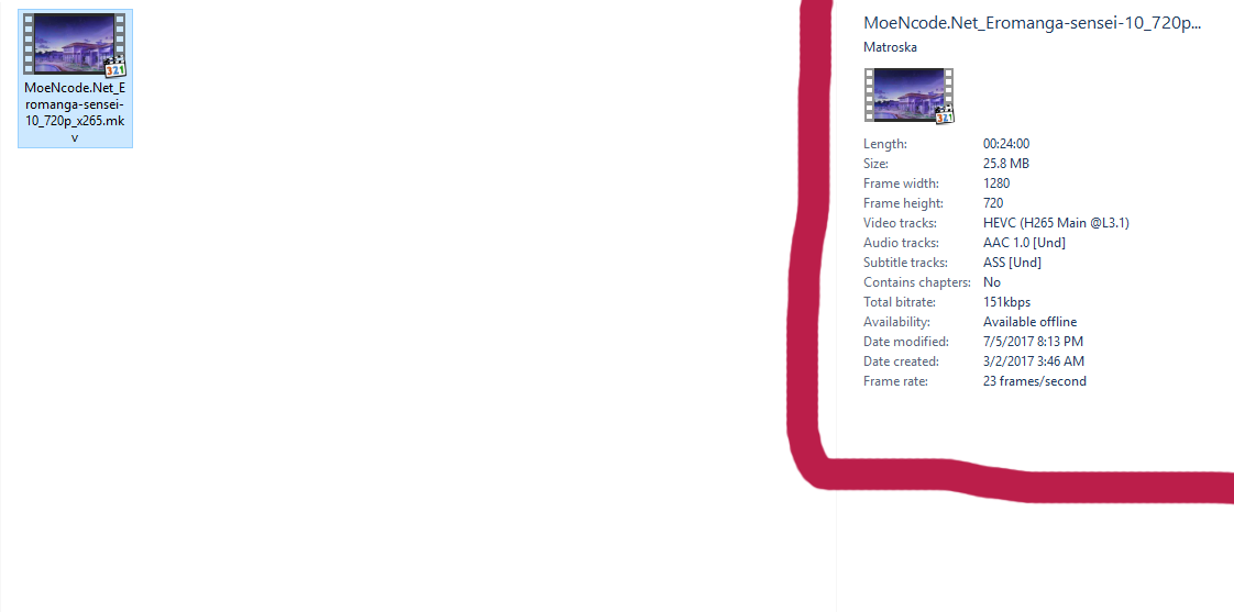 Video 720p 24 menit jadi 25 mb?