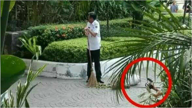 SEREM! Ada "Penampakan" Saat Djarot Sedang Nyapu, Berikut Analisa Netizen