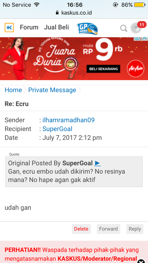 Penipu FJB baru id :ilhamramadhan09