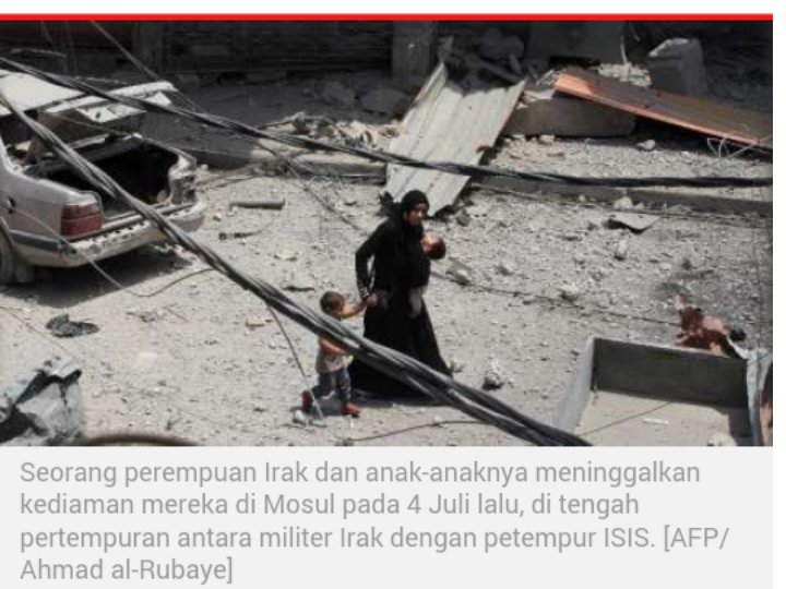 Diduga Anggota ISIS, Ibu Ledakkan Diri Bersama Bayinya di Mosul