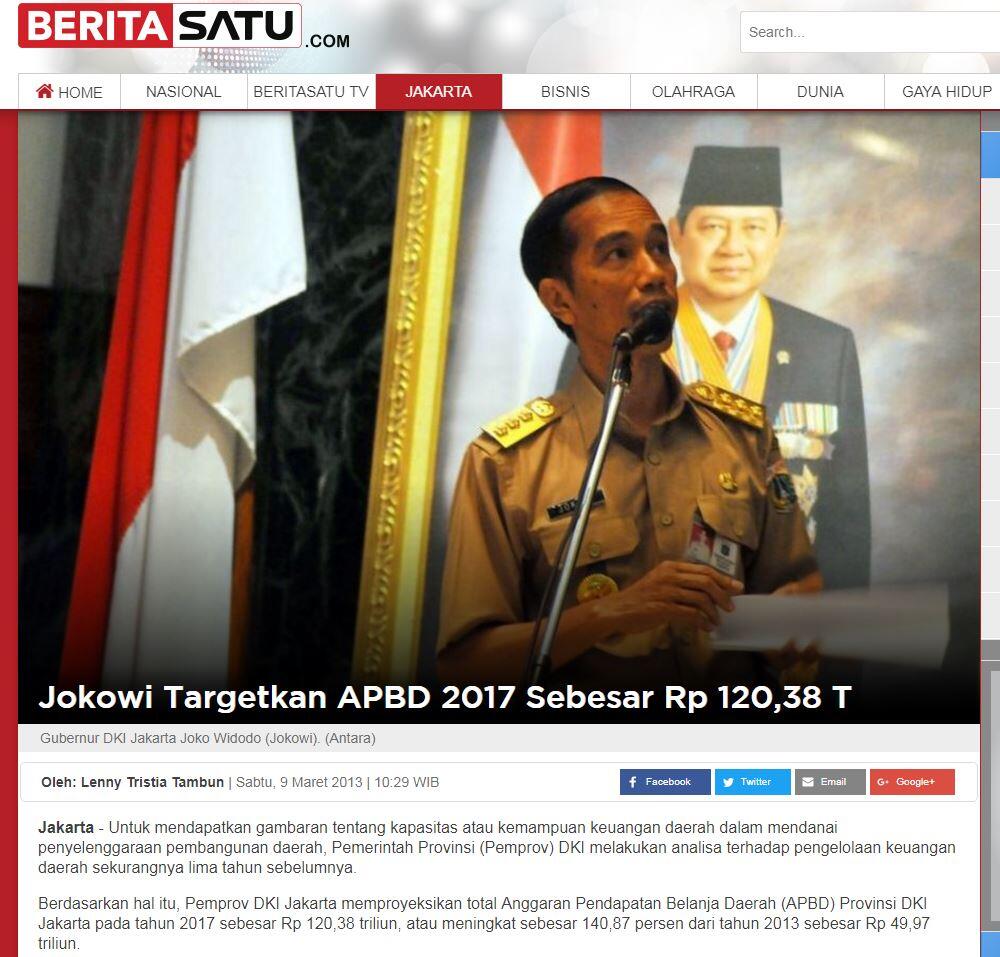 Sandiaga Heran RAPBD DKI 2018 Cuma Rp 76 Triliun