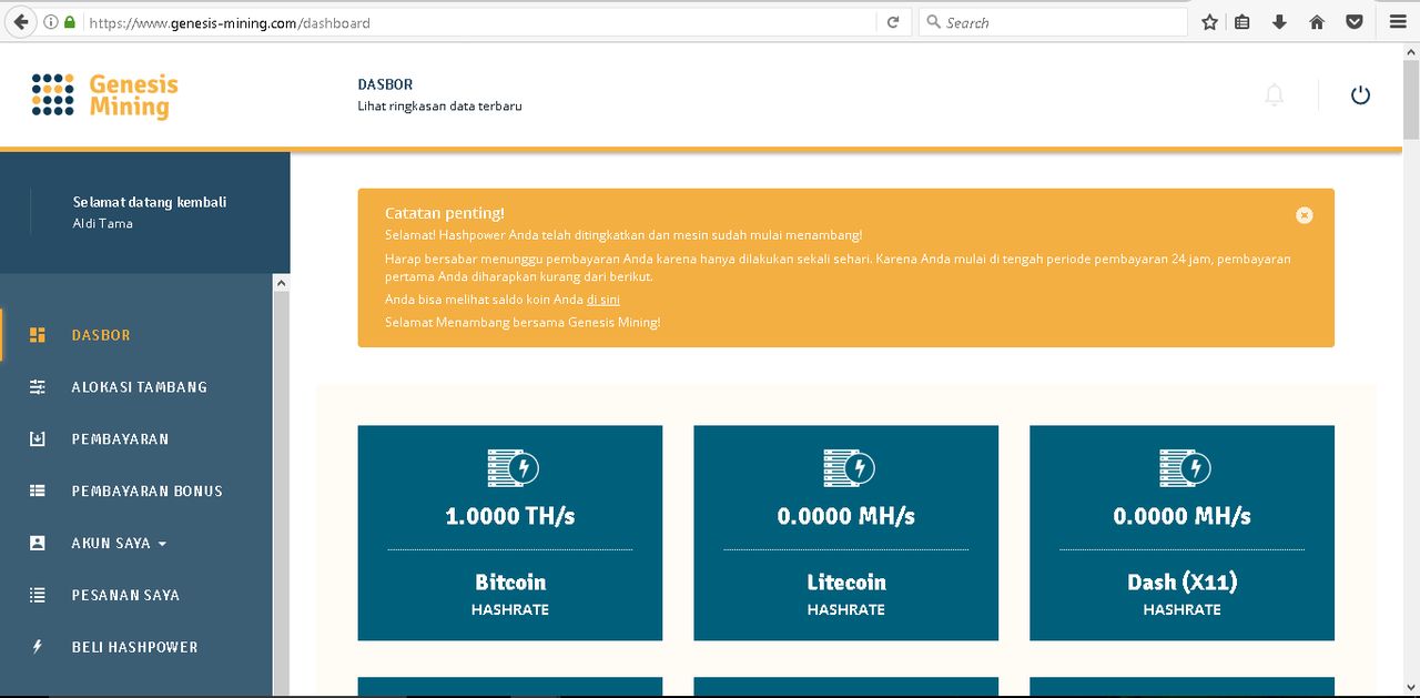 &#91;DIJAMIN PROFIT GAN&#93; Mining Bitcoin di GENESIS MINING, modal dikit hasil SELAMANYA!