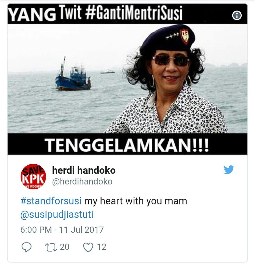 #StandForSusi Geser #GantiMenteriSusi