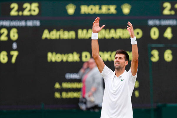 Singkirkan Mannarino, Djokovic Melaju ke Delapan Besar