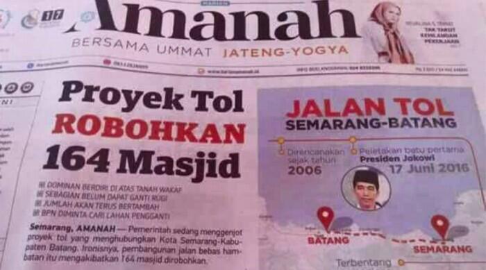 Demi Genjot Proyek Tol, Pemerintah Semarang Robohkan 164 Masjid?