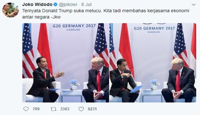 Presiden Trump Salah Upload Foto PM Singapura Dianggap Presiden Jokowi 