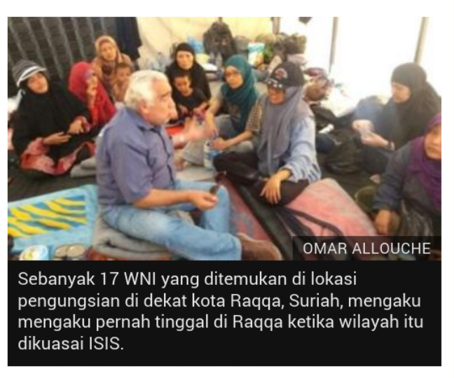 Warga Indonesia di Bawah Umur 'Dinikahi Paksa' Oleh Petempur ISIS