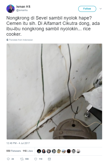 Gokil! Emak-emak Masak Nasi di Minimarket Bikin Ngakak Netizen