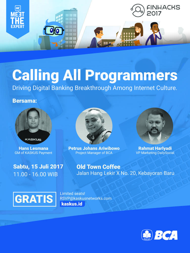 Developer Meetup Finhacks 2017 Segera Digelar, Daftar di sini Gan!