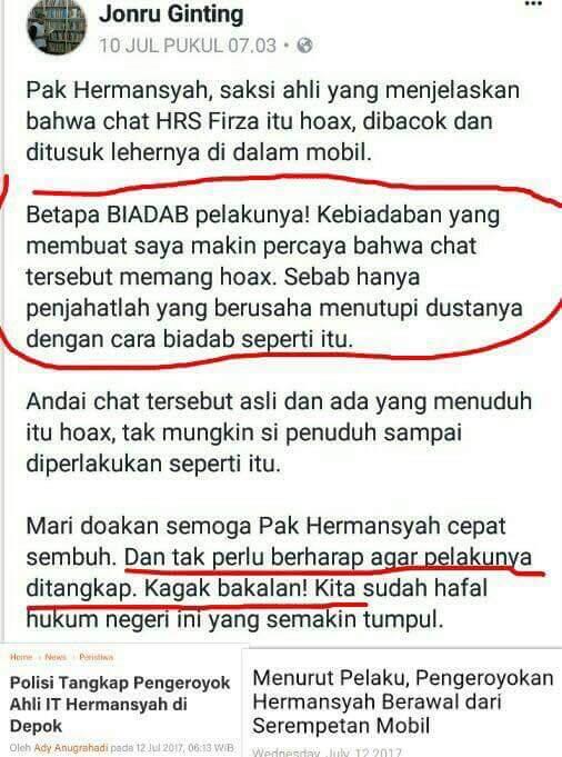 Jonru Ginting Dalam Bahaya, Polisi Akan Pidanakan yang Kaitkan Kasus