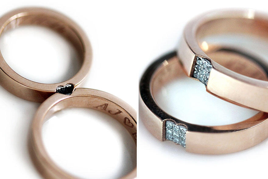 Sepasang Cincin Nikah Ini Melambangkan Cinta Sejati Jika Digabung