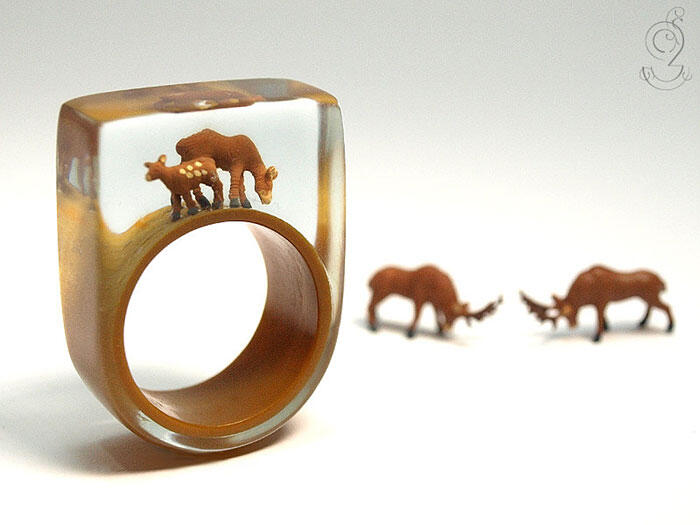 Miniatur Cantik di Cincin Kreatif Ini Bikin Terpesona