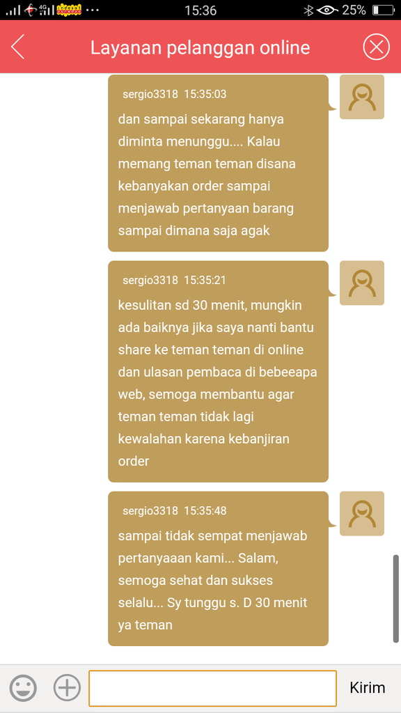belanja di JD.ID sebulan taksampai, CS TAK JAWAB PERTANYAAN