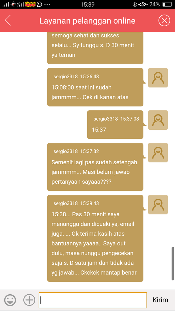 belanja di JD.ID sebulan taksampai, CS TAK JAWAB PERTANYAAN