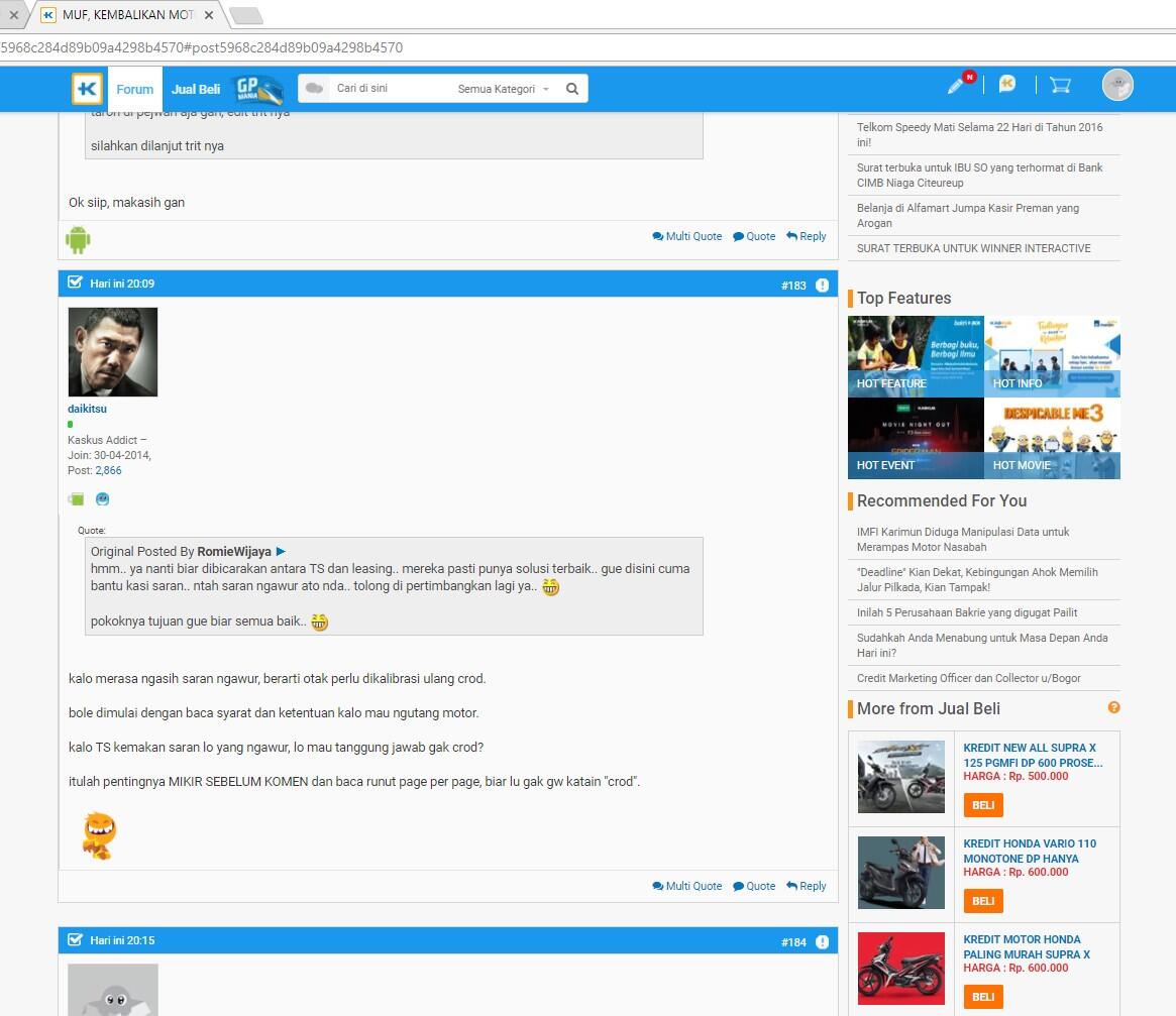id KASKUS 'daikitsu' menghina saya dengan sebutan &quot;CROD&quot;