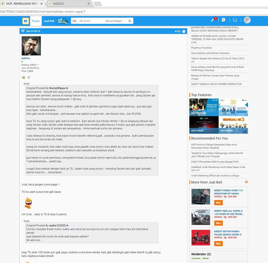 id KASKUS 'daikitsu' menghina saya dengan sebutan &quot;CROD&quot;
