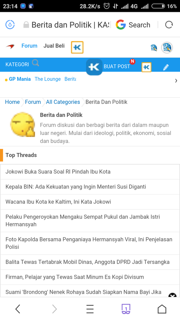 KasKus Kenapa nih Gan? Masupp.......