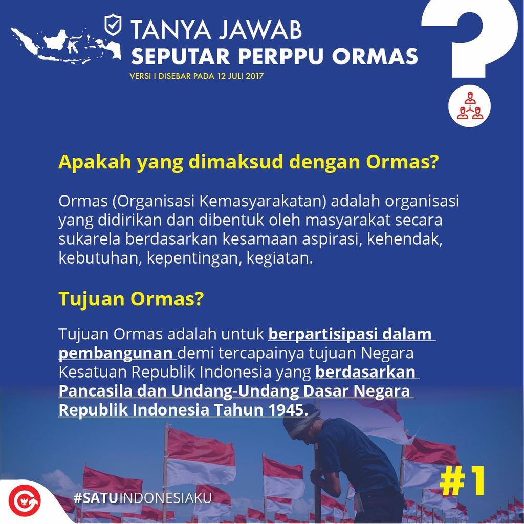 kamu perlu tahu tentang Perppu Nomor 2/2017 ttg perubahan UU Ormas! yuk dibaca