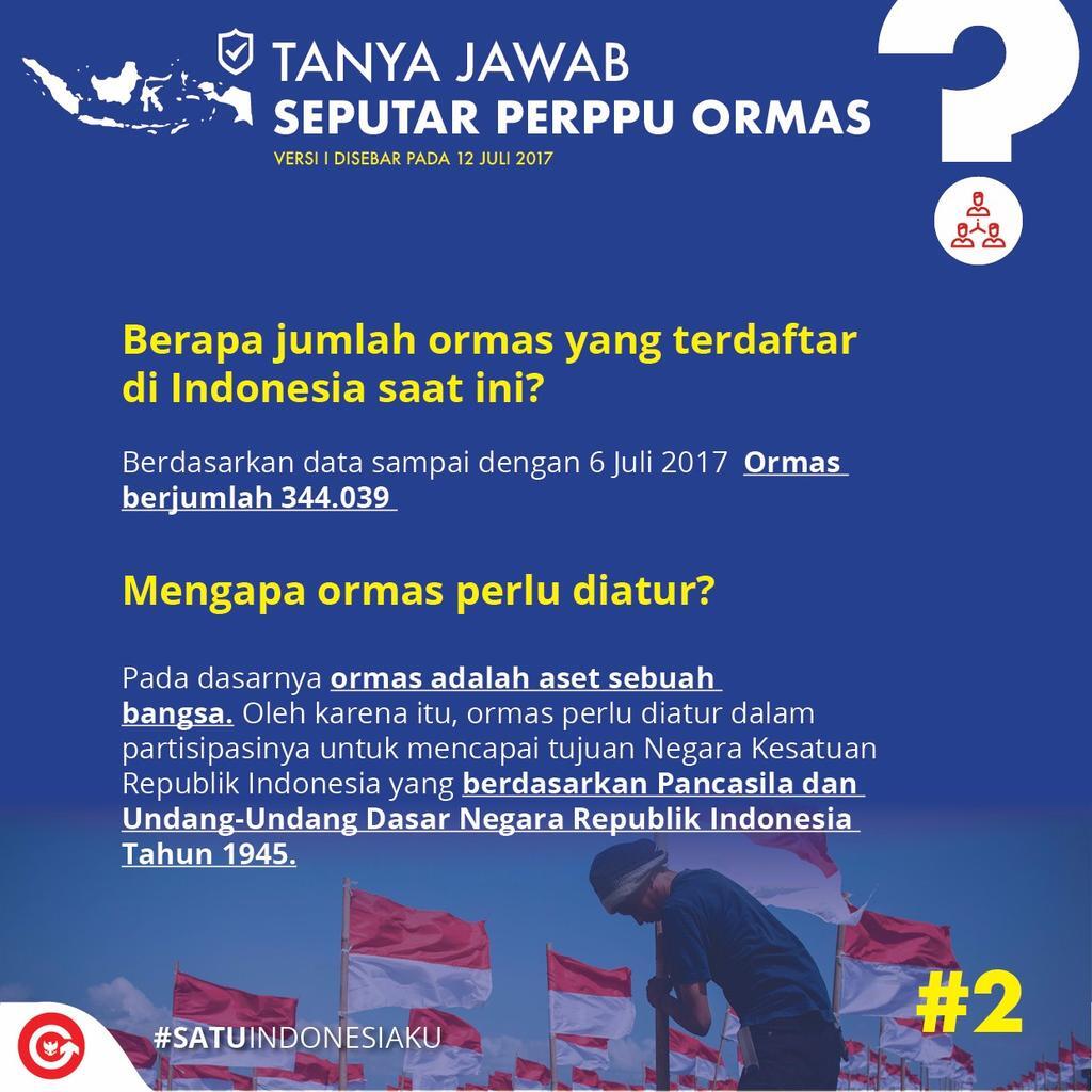 kamu perlu tahu tentang Perppu Nomor 2/2017 ttg perubahan UU Ormas! yuk dibaca