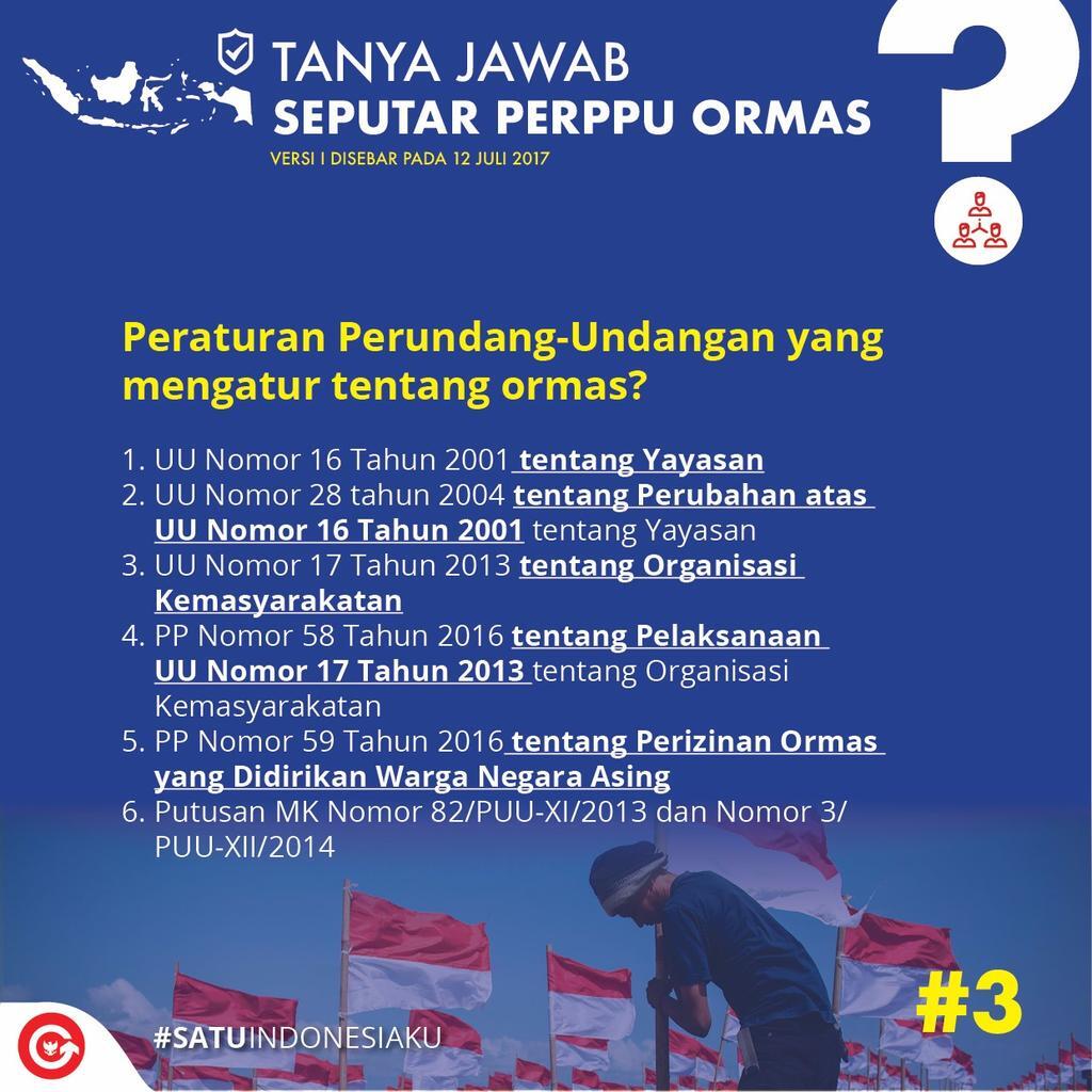 kamu perlu tahu tentang Perppu Nomor 2/2017 ttg perubahan UU Ormas! yuk dibaca