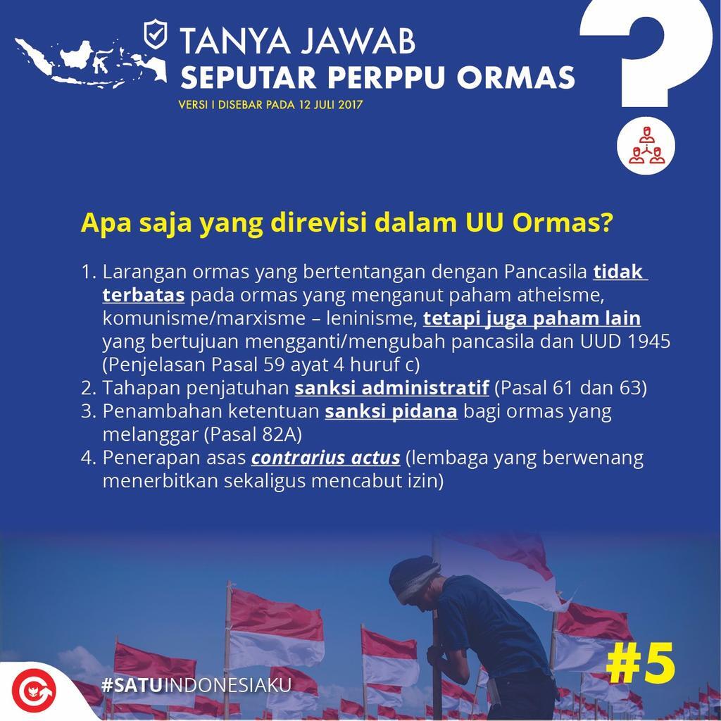 kamu perlu tahu tentang Perppu Nomor 2/2017 ttg perubahan UU Ormas! yuk dibaca