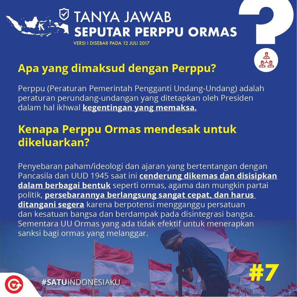 kamu perlu tahu tentang Perppu Nomor 2/2017 ttg perubahan UU Ormas! yuk dibaca