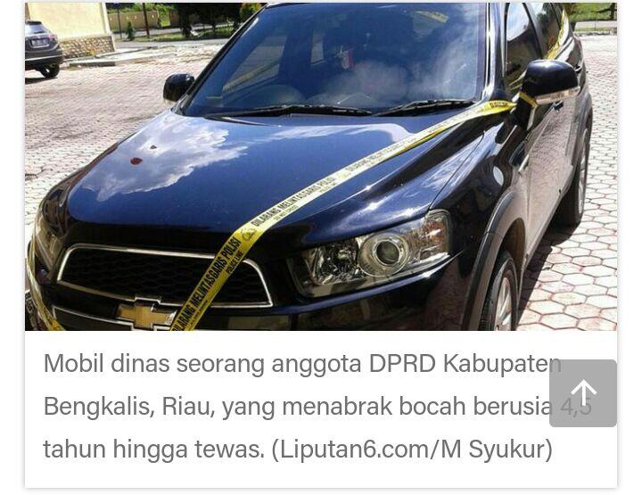 Balita Tewas Tertabrak Mobil Dinas, Anggota DPRD Jadi Tersangka