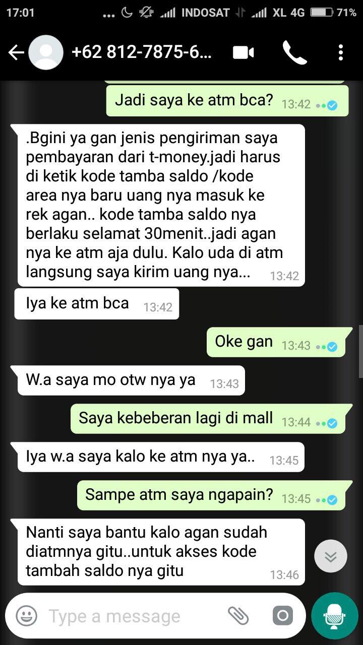 HATI2 PENIPUAN MODUS T-MONEY