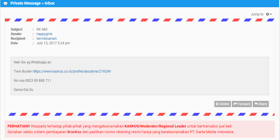 Sindikat Penipuan Mengatasnamakan Moderator Kaskus (WASPADA)