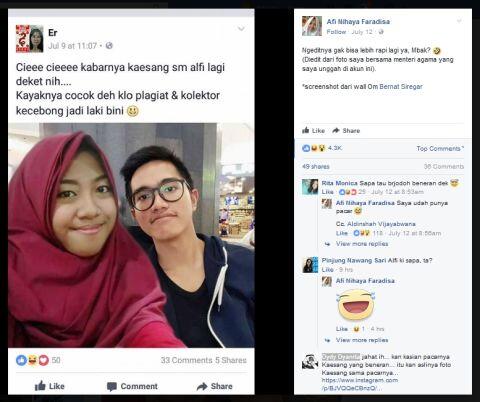 Reaksi Afi Nihaya saat Digosipkan Dekat dengan Kaesang