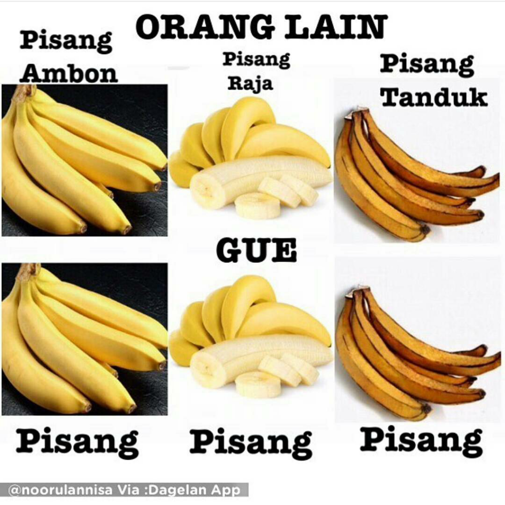 Serupa Rasanya Namun Tak Sama Namanya (Itulah Pisang)