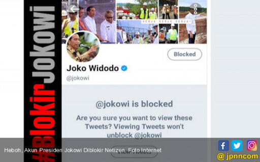 Heboh, Akun Presiden Jokowi Diblokir Netizen