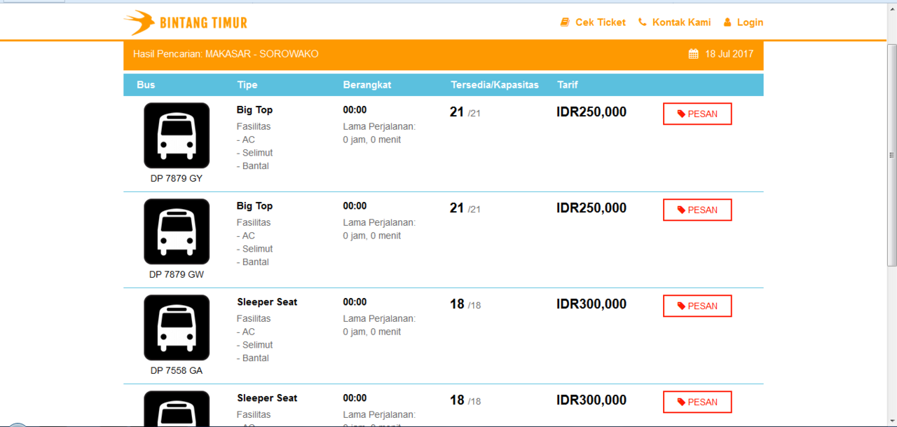 Inovasi Pemesanan Tiket Bus Online di Indonesia &#91;UPDATE&#93;