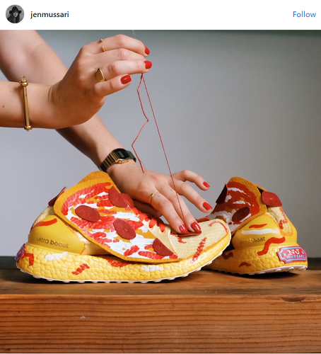 Pizza Jadi Motif Sneakers, Lihat Juga Desain Lainnya Gan!