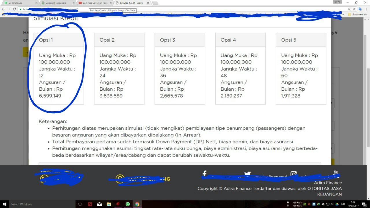 Tolong Bantu Ane Menjelaskan Rincian Kredit Mobil Bekas Gan..