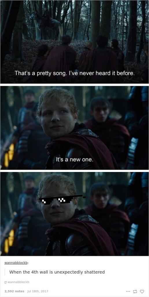 Deretan Meme Kocak Ed Sheeran Saat Jadi Cameo di GoT 