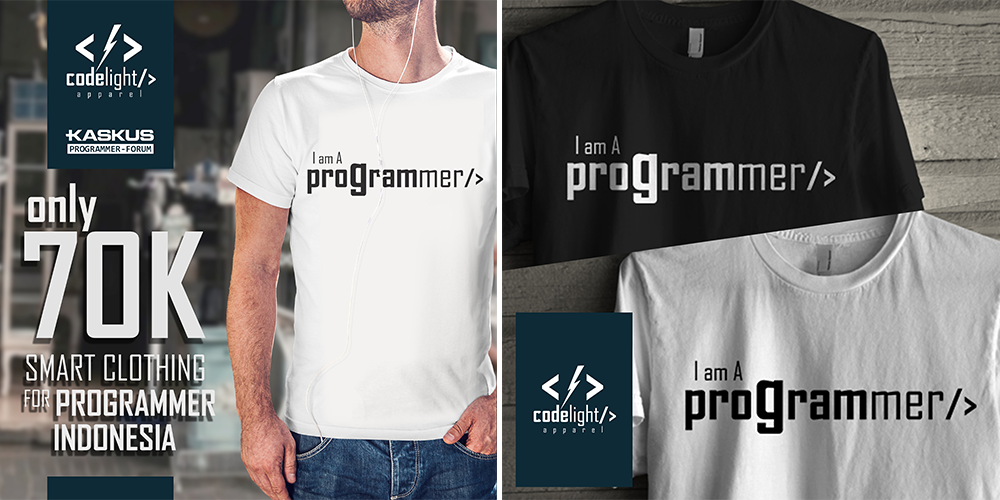 Pre Order Kaos &quot;I AM PROGRAMMER&quot; By Codelight - Shop for IT Indonesia