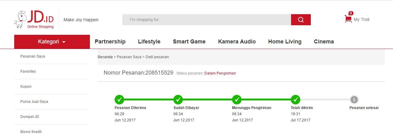 3x PHP Belanja di JD.ID , Lebih 1 Bulan tidak ada Kabar pasti 
