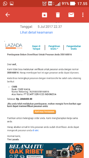 Belom Selesai Main Closed Aja (Lanjutan komplain notifikasi order lamadr Lazada)