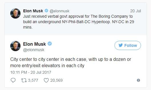 Elon Musk says he has ‘verbal’ okay to build multi-state underground Hyperloop