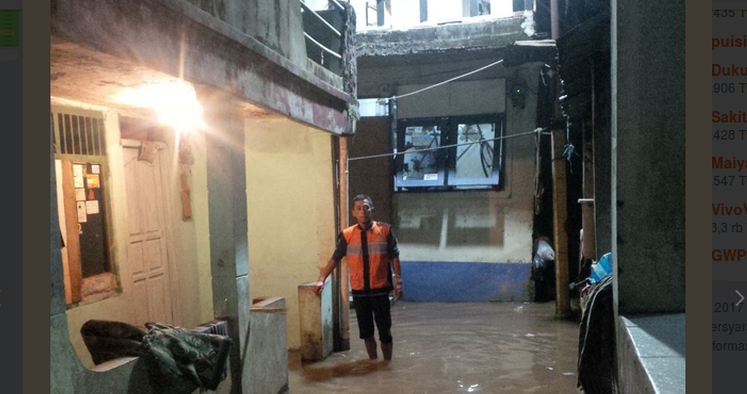 Kali Pesanggrahan Jakarta Siaga 4, Kebayoran Lama Banjir