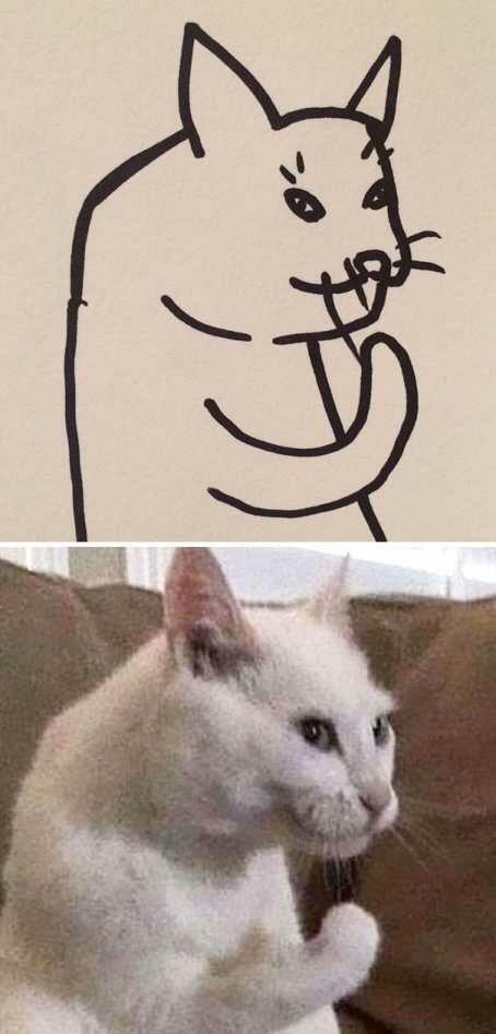 Bikin ngakak, begini jadinya jika anak-anak disuruh melukis kucing.
