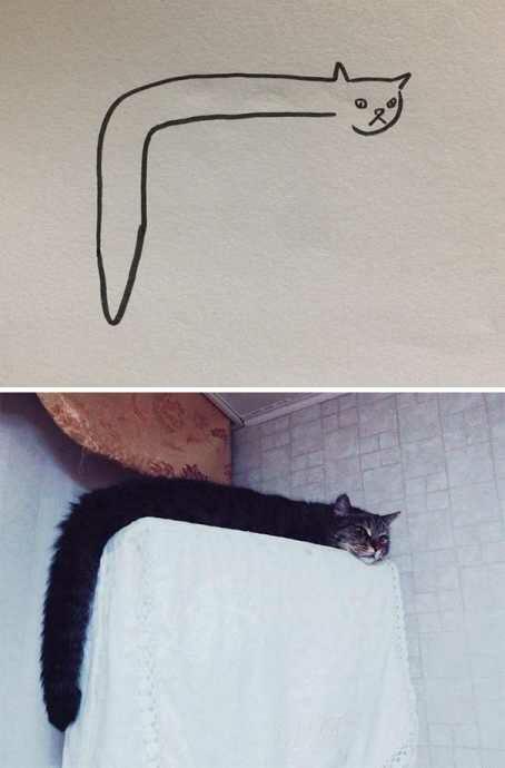 Bikin ngakak, begini jadinya jika anak-anak disuruh melukis kucing.