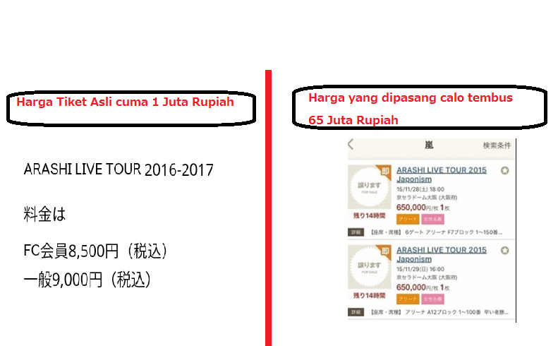 Calo Tiket di Jepang