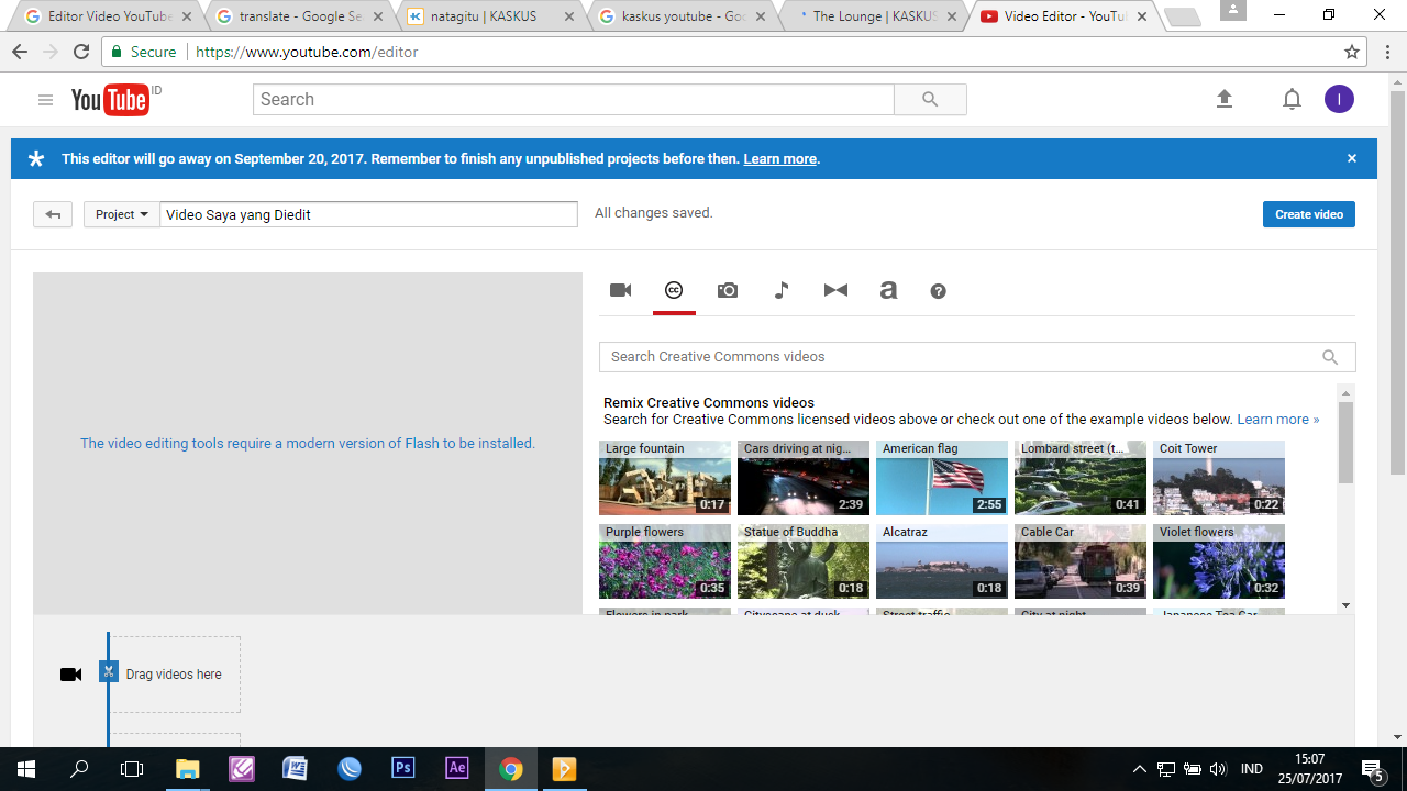 Ucapkan Selamat Tinggal pada YouTube Editor