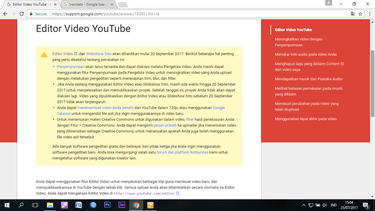 Ucapkan Selamat Tinggal pada YouTube Editor