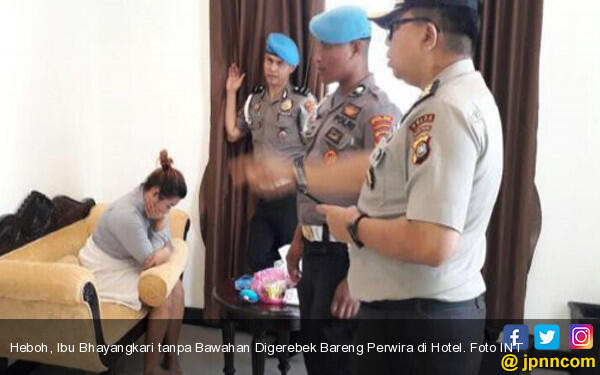 Heboh, Ibu Bhayangkari tanpa Bawahan Digerebek Bareng Perwira di Hotel