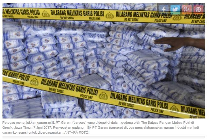 Garam Langka, Jokowi Panggil Menteri dan PT Garam
