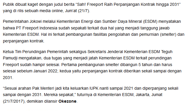 Kena Tipu Soal 'Jihad Jokowi Melawan Freeport', Tsamara Mendadak Bisu dan Tuli